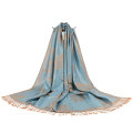 100% Polyester Mujeres Flor Dying Bufanda Elegante Soft Shawl